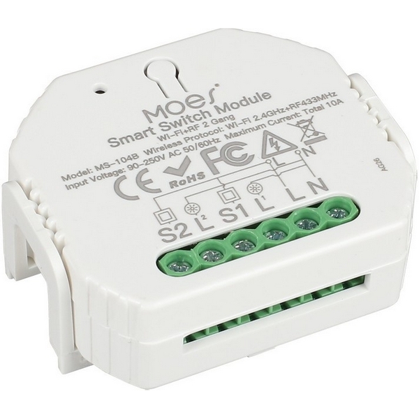 Wi-Fi реле выключатель двухканальный Aployt Magnetic track 220 APL.0195.00.02-55639