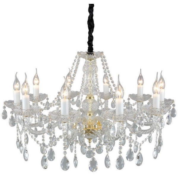 Подвесная люстра хрустальная Aployt Anula APL.810.03.10-59279 в виде свечи с подвесками