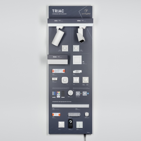 Стенд Системы Управления TRIAC 1760x600mm (DB 3мм, пленка, лого) (Arlight) 000939(1)-52799
