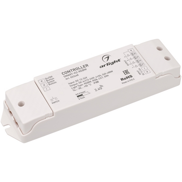 Контроллер SMART-K2-RGBW (12-24V, 4x5A, 2.4G) (Arlight, IP20 Пластик, 5 лет) 022668-15560