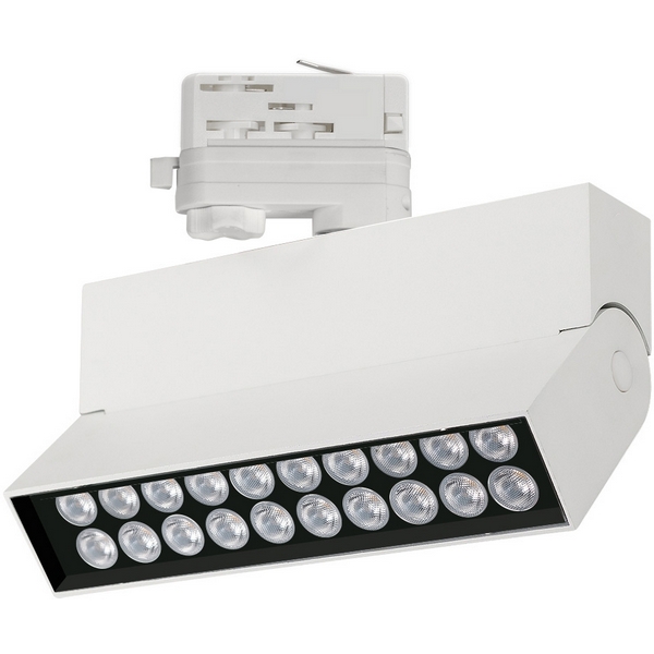 Трековый светильник трехфазный светодиодный 220V LGD-LOFT-TRACK-4TR-S170-10W Day4000 (WH, 24 deg) (Arlight, IP20 Металл) 026215-52799