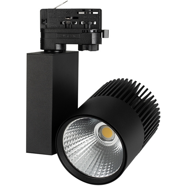 Трековый светильник трехфазный светодиодный 220V LGD-ARES-4TR-R100-40W Warm3000 (BK, 24 deg) (Arlight, IP20 Металл) 026375-52799
