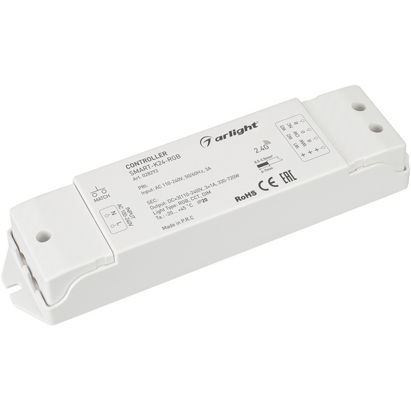 Контроллер SMART-K24-RGB (230V, 3x1A, 2.4G) (Arlight, IP20 Пластик, 5 лет) 028293-11404