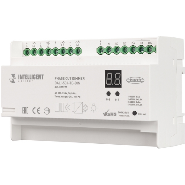 INTELLIGENT Диммер DALI-504-TE-DIN(230V, 4x2A) (IARL, -) 029279-89351