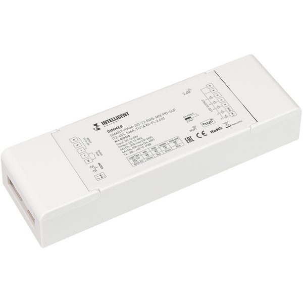 INTELLIGENT Диммер SMART-PWM-105-72-RGB-MIX-PD-SUF (12-48V, 5x6A, TUYA Wi-Fi, 2.4G) (IARL, IP20 Пластик, 5 лет) 037265-33681