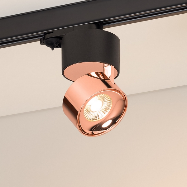 Трековый светильник трехфазный LED SP-PLURIO-TRACK-4TR-R77-9W Warm3000 (BK-COP, 36 deg, 230V) (Arlight, IP20 Металл) 038123-59023