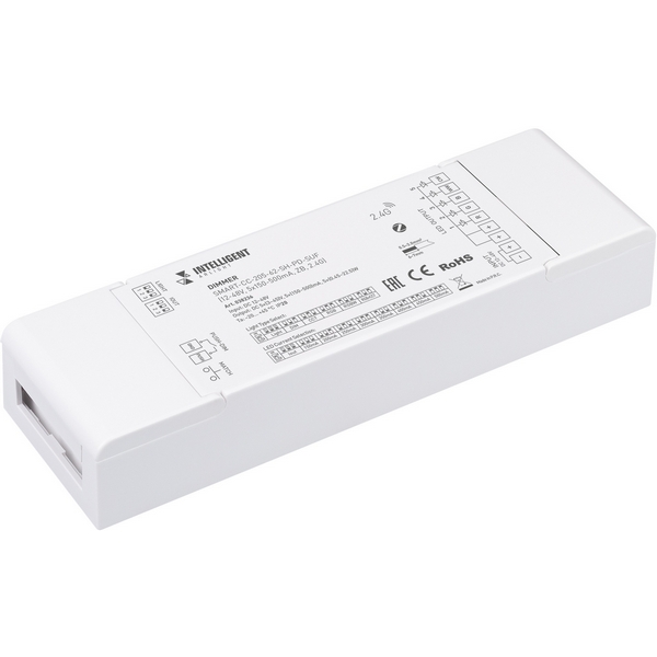 INTELLIGENT ARLIGHT Диммер SMART-CC-205-62-SH-PD-SUF (12-48V, 5x150-500mA, ZB, 2.4G) (IARL, IP20 Пластик, 5 лет) 038236-52799