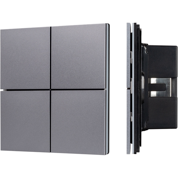 INTELLIGENT Кнопочная панель KNX-304-23-IN Grey (BUS, Frameless) (IARL, IP20 Металл, 2 года) 038366-52799
