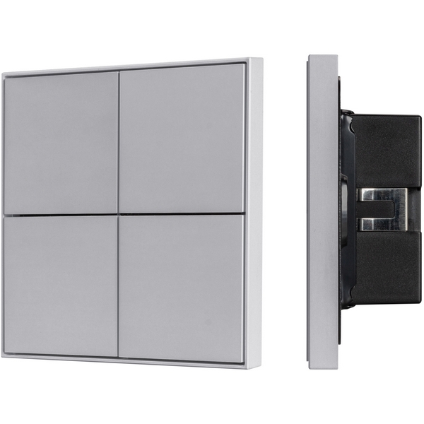INTELLIGENT Кнопочная панель KNX-304-23-IN Silver (BUS, Frame) (IARL, IP20 Металл, 2 года) 039666-52799