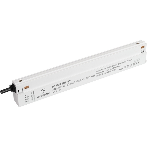 Блок питания ARV-SP-48150-MAG-ORIENT-PFC-WH (48V, 3.1A, 150W) (Arlight, IP20 Пластик) 042921-64921