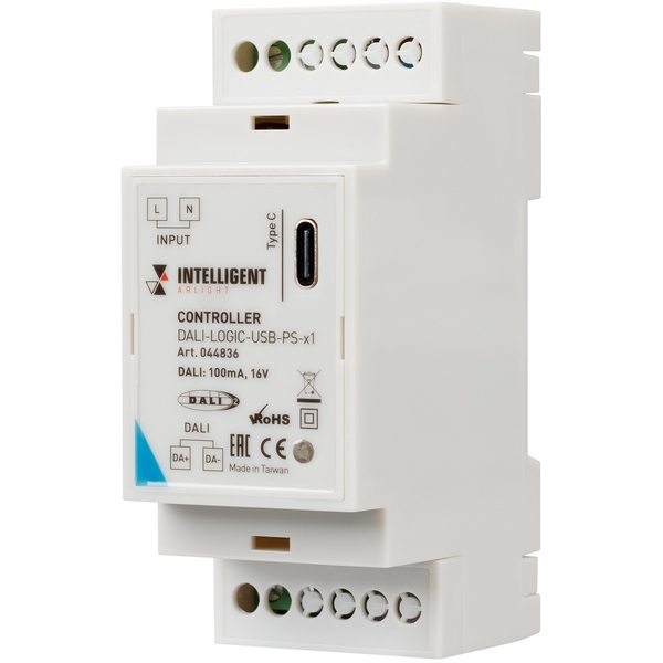 INTELLIGENT ARLIGHT Контроллер DALI-LOGIC-USB-PS-x1 (BUS/230V) (IARL, IP20 Пластик, 2 года) 044836-59023