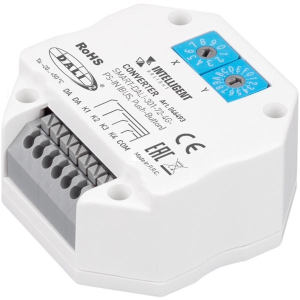 INTELLIGENT ARLIGHT Конвертер SMART-DALI-301-72-4G-PS-IN (BUS, Push-Button) (IARL, IP20 Пластик, 5 лет) 046493-52799