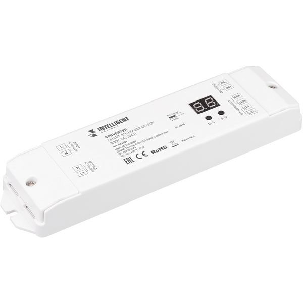 INTELLIGENT ARLIGHT Конвертер SMART-0/1-10V-302-82-SUF (230V, 5A, DALI) (IARL, IP20 Пластик, 5 лет) 046509-59023