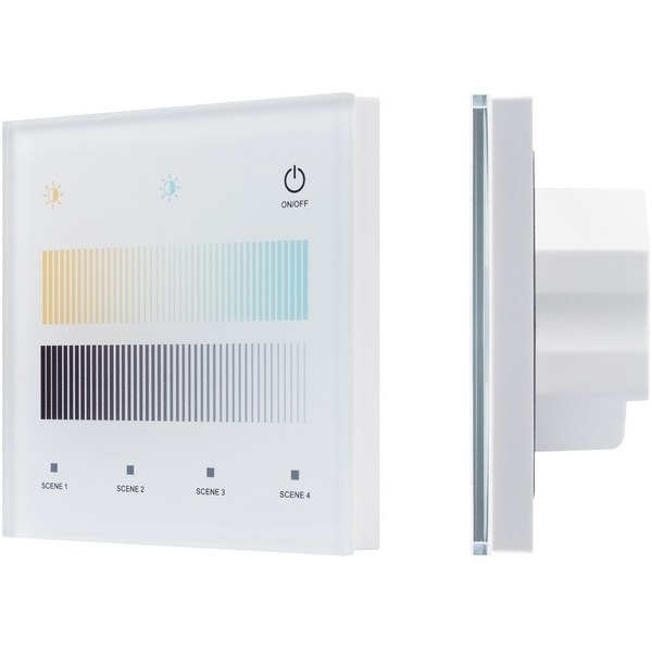 INTELLIGENT ARLIGHT Сенсорная панель SMART-DALI-301-11-1G-4SC-MIX-IN White (BUS/24V, Touch, 2.4G) (IARL, IP20 Пластик, 5 лет) 046551-65741