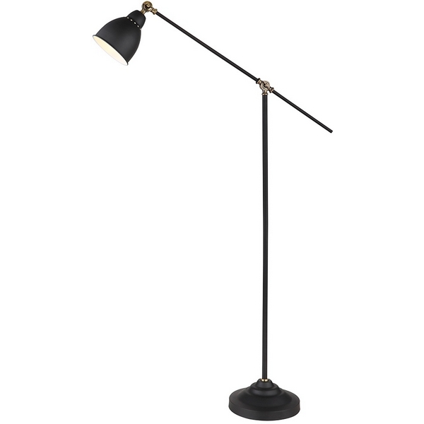 Изогнутый торшер для чтения Arte Lamp BRACCIO A2054PN-1BK-52567
