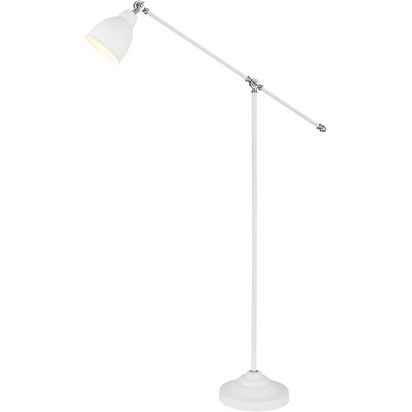 Изогнутый торшер для чтения Arte Lamp BRACCIO A2054PN-1WH-94373