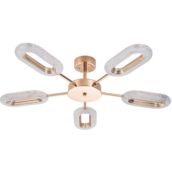 Потолочная светодиодная люстра с пультом управления на штанге Arte Lamp Ovale A2489PL-5GO-94373