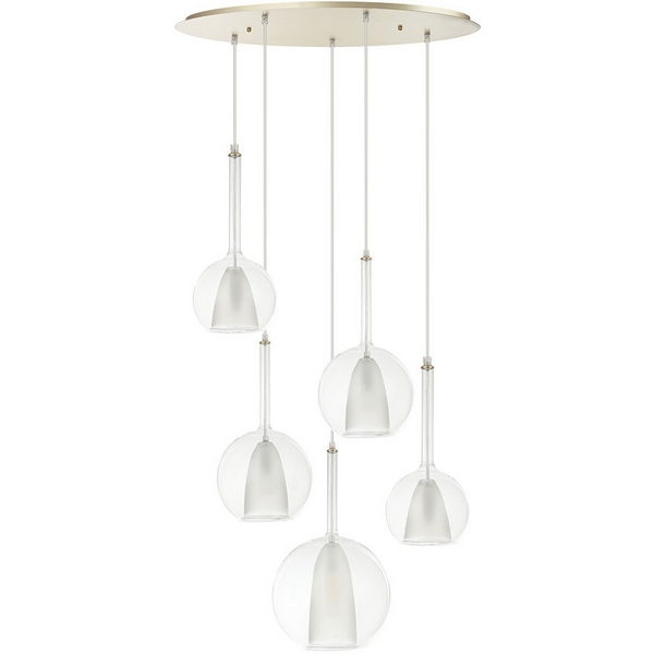 Каскадный подвесной светильник Arte Lamp Gala A2720SP-5SG-85278 (плафоны шарики)