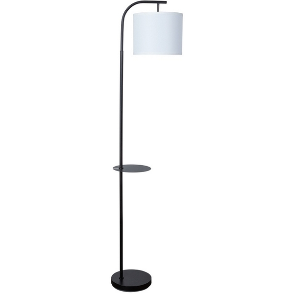 Торшер с полкой Arte Lamp Connor A4053PN-1BK-94373