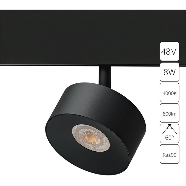Магнитный трековый светильник LED 48V Arte Lamp Linea A4771PL-1BK-94373