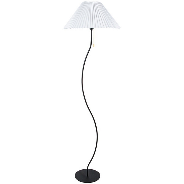 Изогнутый торшер Arte Lamp Agatha A5069PN-1BK-94373