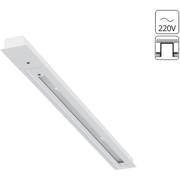 Однофазный шинопровод 1м встраиваемый 220V Accessories Arte Lamp Track A550133-94373