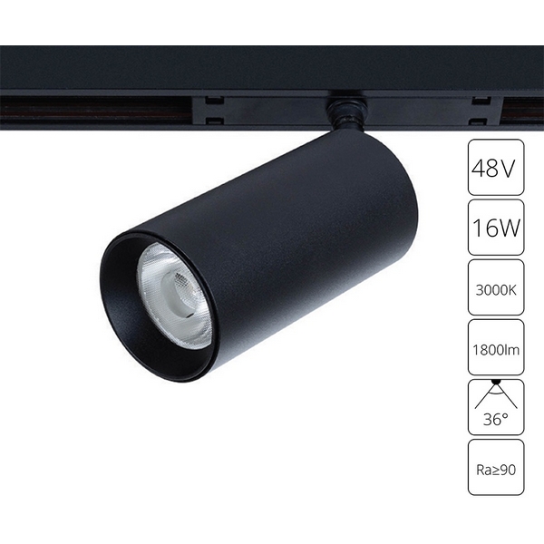 Магнитный трековый светильник LED 48V Arte Lamp Optima A7282PL-1BK-57890