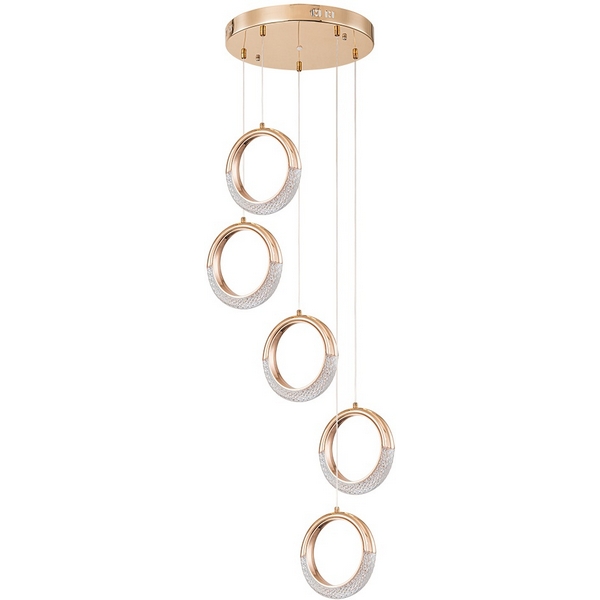 Подвесная каскадная люстра светодиодная Arte Lamp Montana A7777SP-5GO-44620