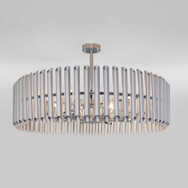Люстра потолочная на штанге 362/8 серебро-46559 Bogate's Castellie