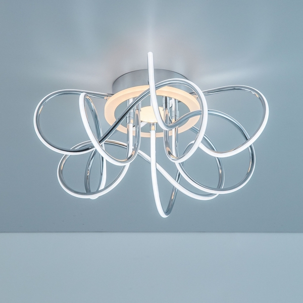 Потолочная люстра светодиодная с пультом управлением смартфоном и голосом регулировкой цветовой температуры яркости Citilux Джемини Смарт CL229A151E-59113 (Умный дом, Алиса)