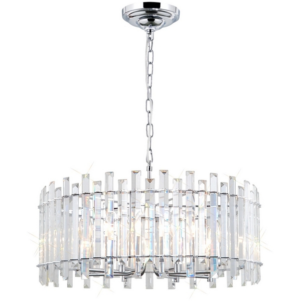 Люстра подвесная хрустальная Хром Citilux Ингвар CL334181-67373