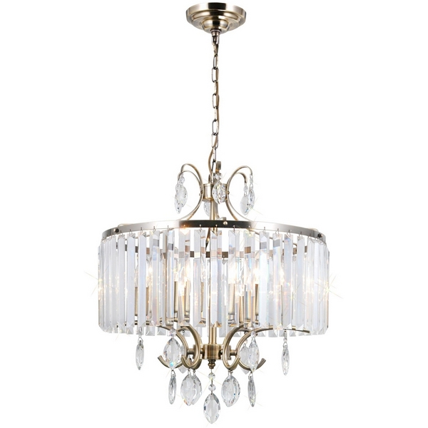 Люстра подвесная хрустальная Citilux Инга CL335163-42383 с подвесками