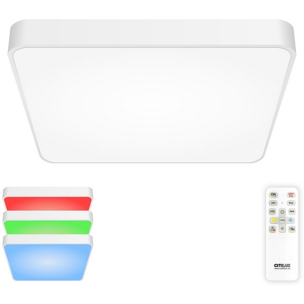 Потолочный светильник RGB светодиодный с пультом (ночной режим, таймер) Citilux Купер CL724K95G0-59113
