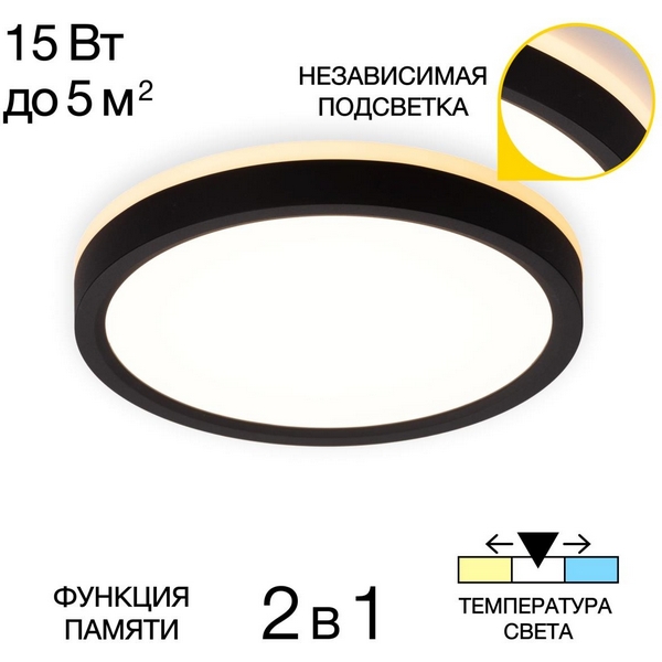 Настенно-потолочный светильник светодиодный с подсветкой Citilux Norma CL748181-67373