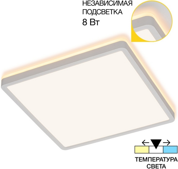 Настенно-потолочный светильник светодиодный с подсветкой IP40 Citilux Norma CL748K300-44963