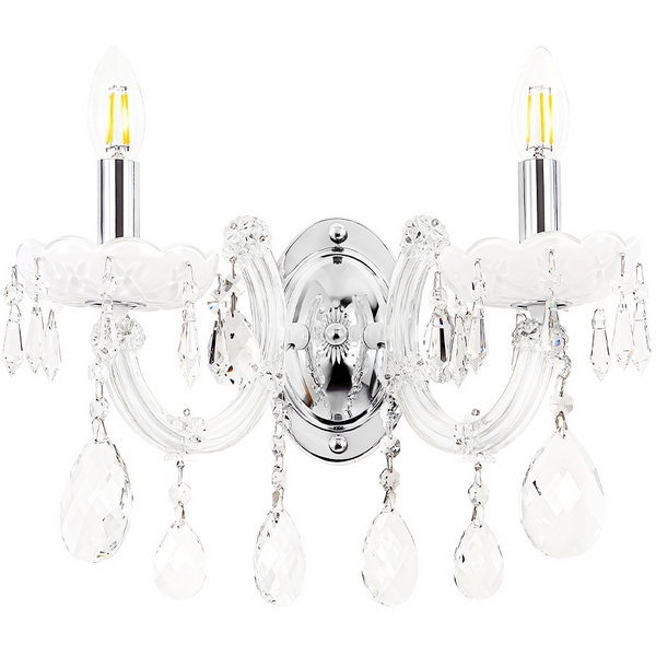 Бра Crystal Lux BLANCA re AP2-31492 подсвечник с подвесками