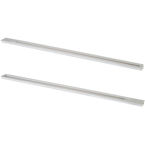 Шинопровод 1м однофазный встраиваемый с питанием и заглушкой Crystal Lux CLT 0.121 01 L1000 WH-17248