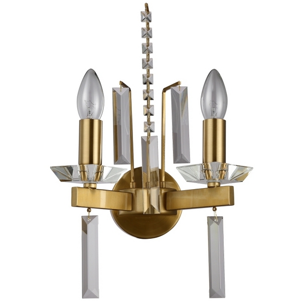 Бра Crystal Lux MARRON AP2 BRASS-08200 в виде свечи