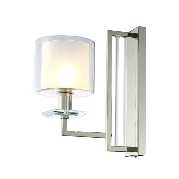 Бра Crystal Lux NICOLAS AP1 NICKEL/WHITE-67006
