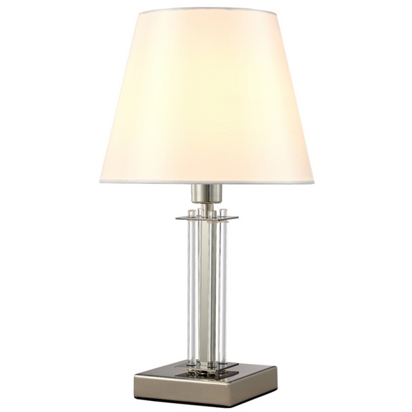 Настольная лампа Crystal Lux NICOLAS LG1 NICKEL/WHITE-17248