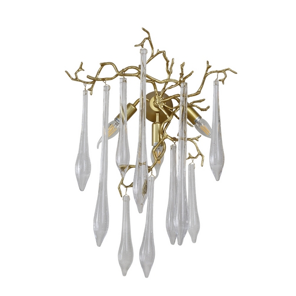 Бра Crystal Lux REINA AP3 GOLD PEARL-08200 форма ветки