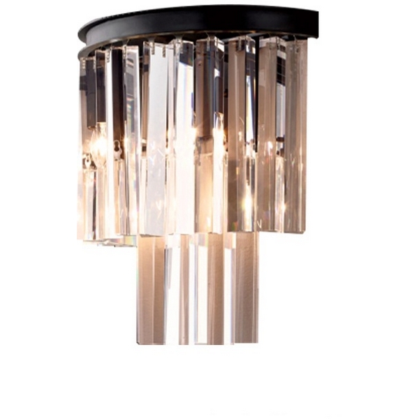 Бра 1920s Odeon KR0387W-2B black/clear-02541