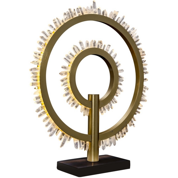 Настольная лампа светодиодная хрустальная Delight Collection Quartz Halo MT20020154-2A satin gold-82212