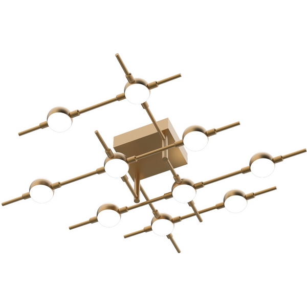 Потолочная люстра светодиодная на штанге Delight Collection Molecular MX18001067-10A gold-82212