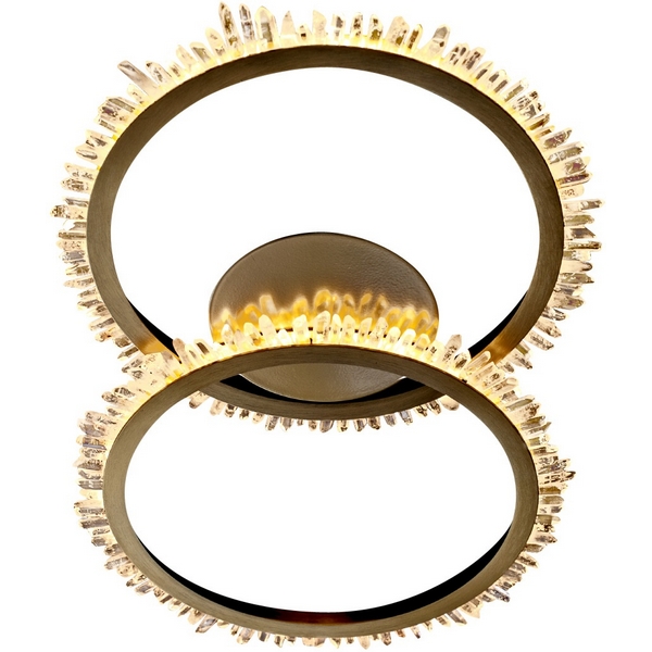 Потолочная люстра светодиоднаяхрустальная Delight Collection Quartz Halo MX20020154-2A satin gold-82212 кольцо