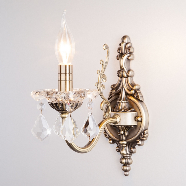 Бра 3281/1 античная бронза-00056/прозрачный Eurosvet 3281 бронза подсвечник