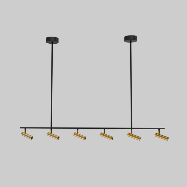 Потолочный светильник Eurosvet Barre 20252/6 LED черный/латунь-93997