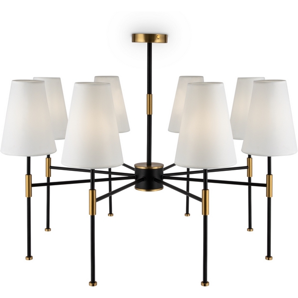 Люстра потолочная на штанге Freya Tida FR5196PL-08BBS