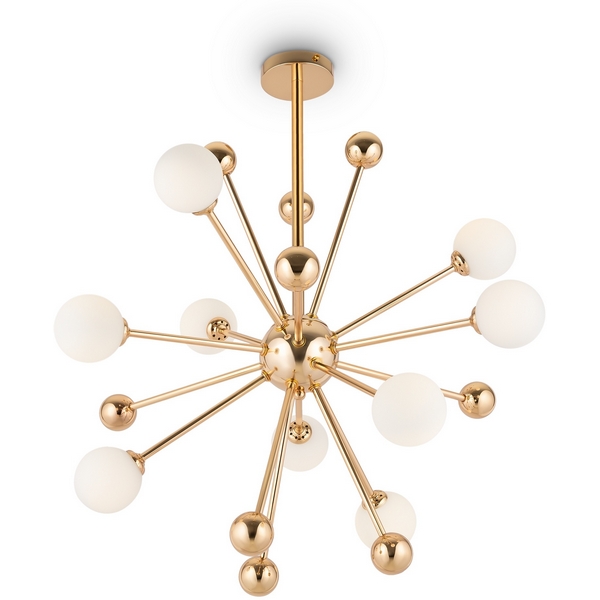 Люстра потолочная на штанге Freya Planets FR5200PL-09FG-86487 шарики