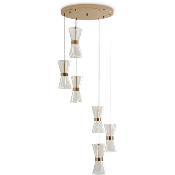 Каскадный подвесной светодиодный светильник Freya Dress FR5438PL-L37G-88048